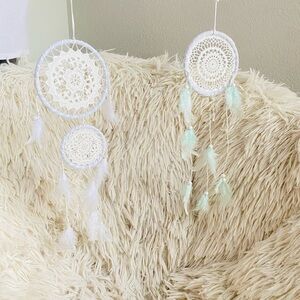 White and Mint Dreamcatcher Set
